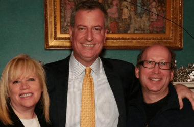 12 years of friends and fundraising. Forst day in City Hall Nancy Konipol and Adam Townsend and Mayor of New York NYC Bill De Blasio 54