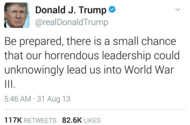 Trump tweeets to the future dim 60