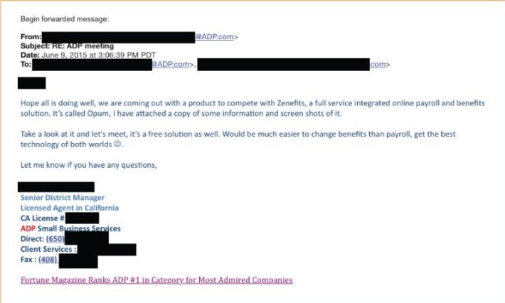 Zenefits ADP LAWSUIT AND LETTER Adam Townsend 18